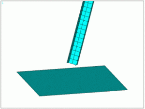 Calcul dynamique choc poutre